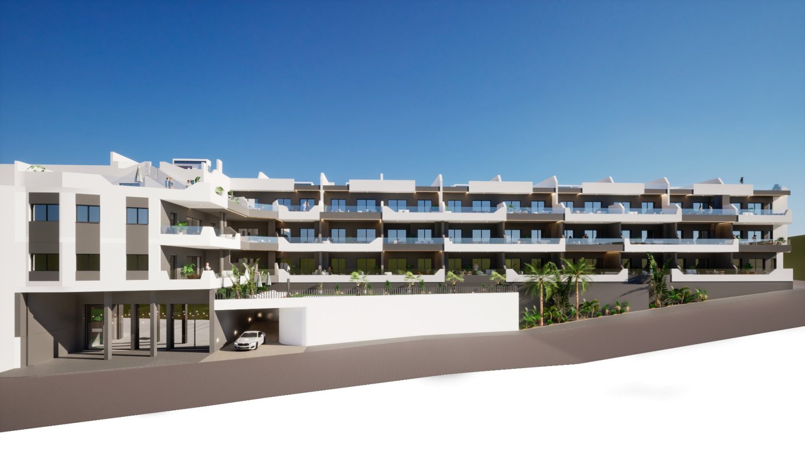  Geräumige und luxuriöse Vierzimmerwohnung mit einer fast 18 m² großen, nach Süden ausgerichteten Terrasse/Balkon. Ideal für alle, die im schönen Beni