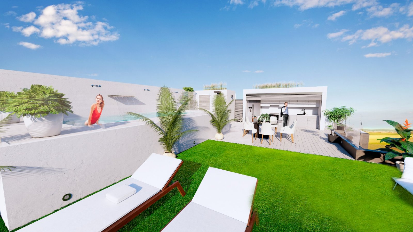  Geräumiges und luxuriöses Penthouse mit zwei Schlafzimmern und einem 62 m² großen Solarium. Ideal für alle, die im schönen Benijófar wohnen möchten o